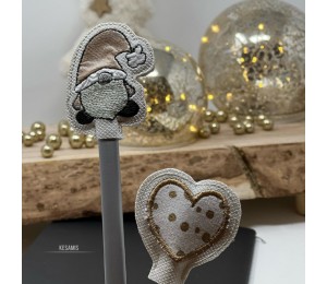 Stickserie - ITH Stifteaufsatz Weihnachtswichtel & Co